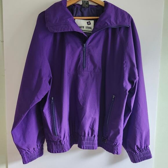 Vintage White Stag Ski Wear Deep Purple Lightweight Jacket Size Med - Picture 1 of 9